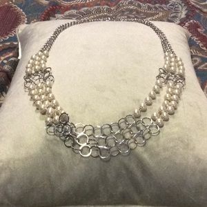 Pearl and Silver Hoop Belt